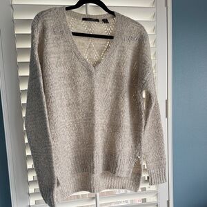 Scotch & Soda Light Gray V-Neck Sweater
